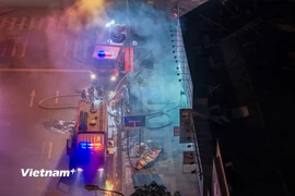 Hà Nội: Cháy cửa hàng điện tử tại quận Hà Đông lúc nửa đêm