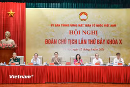 Ủy ban Trung ương Mặt trận Tổ quốc Việt Nam tổ chức Hội nghị Đoàn Chủ tịch Ủy ban Trung ương Mặt trận Tổ quốc Việt Nam lần thứ 7. (Ảnh: PV/Vietnam+)