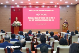 Đảng ủy Cơ quan Ủy ban Trung ương Mặt trận Tổ quốc Việt Nam tổ chức Hội nghị để báo cáo kết quả lãnh đạo thực hiện công tác năm 2025 và phương hướng, nhiệm vụ trọng tâm công tác năm 2026. (Ảnh: Hoài Nam/Vietnam+)