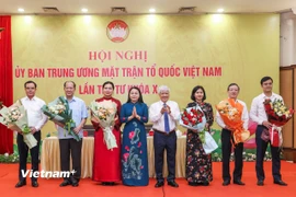 Các đồng chí được hiệp thương cử giữ chức Phó Chủ tịch Ủy ban Trung ương Mặ trận Tổ quốc Việt Nam. (Ảnh: PV/Vietnam+)