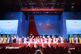 Đại hội XIV Hội Liên hiệp Phụ nữ Việt Nam nhiệm kỳ 2026-2031 chính thức diễn ra tại Trung tâm hội nghị Quốc gia (Hà Nội) từ ngày 17-18/6. (Ảnh: PV/Vietnam+)