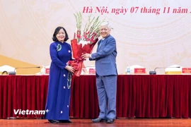  Hội nghị Đoàn Chủ tịch Ủy ban Trung ương Mặt trận Tổ Quốc Việt Nam lần thứ năm, khóa X hiệp thương cử bà Bùi Thị Minh Hoài giữ chức vụ Chủ tịch Ủy ban Trung ương MTTQ Việt Nam khóa X, nhiệm kỳ 2024 - 2029. (Ảnh: PV/Vietnam+)