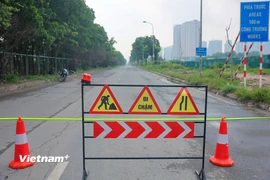Hà Nội: Cấm một phần đường gom Đại lộ Thăng Long phục vụ dự án nút giao vành đai 3,5