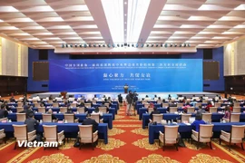 Quang cảnh buổi Giao lưu hữu nghị. (Ảnh: PV/Vietnam+)