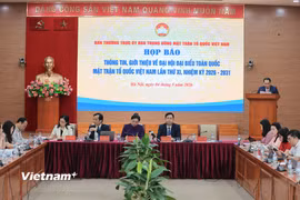 Mặt trận Tổ quốc Việt Nam thông tin về những điểm mới trong kỳ Đại hội lần thứ XI và công tác Mặt trận sẽ thực hiện trong giai đoạn 2026-2031. (Ảnh: Hoài Nam/Vietnam+)