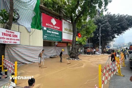 Hà Nội: Tiếp tục xảy ra sự cố trào bùn khu vực dự án metro Nhổn - ga Hà Nội
