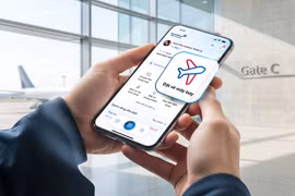 Khách hàng có thể tìm kiếm và đặt vé máy bay trực tiếp trên VietinBank iPay Mobile. (Ảnh: Vietnam+)