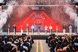 Giải Marathon Quốc tế Hà Nội Techcombank mùa thứ 5 chính thức khai mạc ngày 2/10. (Ảnh: Vietnam+) 