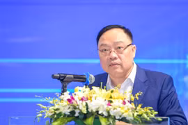 Ông Phạm Anh Tuấn - Vụ trưởng Vụ Thanh toán Ngân hàng Nhà nước phát biểu tại hội thảo. (Ảnh: Thanh Nga/Vietnam+)