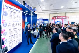 Ông Trần Công Quỳnh Lân giới thiệu về Chuyển đổi số của VietinBank. (Ảnh: Vietnam+)