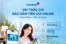 VietinBank ra mắt vay thấu chi bảo đảm bằng tiền gửi trực tuyến. (Ảnh: Vietnam+)