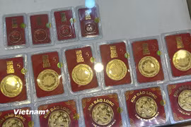 Giá vàng trong nước. (Ảnh: Vietnam+)