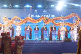 Khánh thành Nhà máy ống thép Hòa Phát Long An tại Tây Ninh. (Ảnh: Vietnam+)