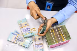 Tín dụng tăng nhanh, ngân hàng đối mặt áp lực nguồn vốn. (Ảnh: Vietnam+)