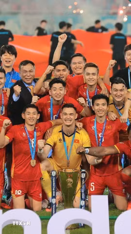 Sau ASEAN Cup, đội tuyển Việt Nam tiếp tục bước vào hành trình tại FIFA ASEAN Cup 2026. (Ảnh: Minh Quyết/TTXVN)
