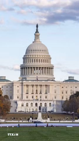 Tòa nhà Quốc hội Mỹ tại Washington, D.C. (Ảnh: THX/TTXVN)