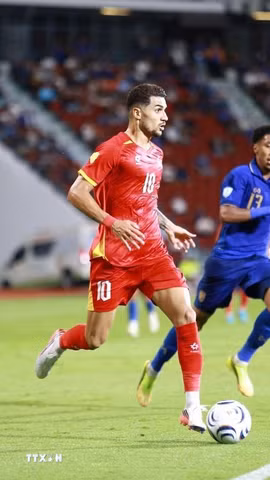 Tuyển Việt Nam có lợi thế rất lớn trước Thái Lan ở chung kết ASEAN Cup 2026. (Ảnh: Phạm Hải/TTXVN)