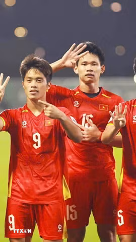 U23 Việt Nam dự ASIAD 20 có sự kết hợp nhiều cầu thủ kinh nghiệm và cầu thủ trẻ. (Nguồn: AFC/TTXVN)