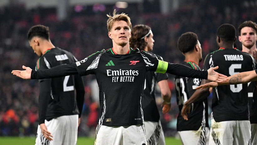 Arsenal giành chiến thắng hủy diệt ở lượt đi vòng 1/8 Champions League. (Nguồn: Arsenal)