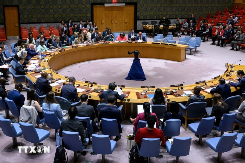 Toàn cảnh một phiên họp của Hội đồng Bảo an Liên hợp quốc tại New York, Mỹ. (Ảnh: THX/TTXVN)