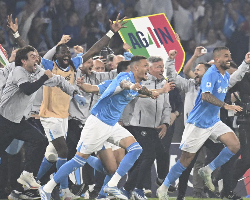 Napoli giành chức vô địch Serie A 2024-25. (Nguồn: EPA)
