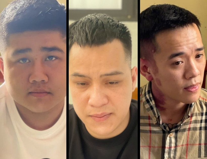 Các đối tượng tại cơ quan Công an. (Nguồn: Công an Quảng Bình)