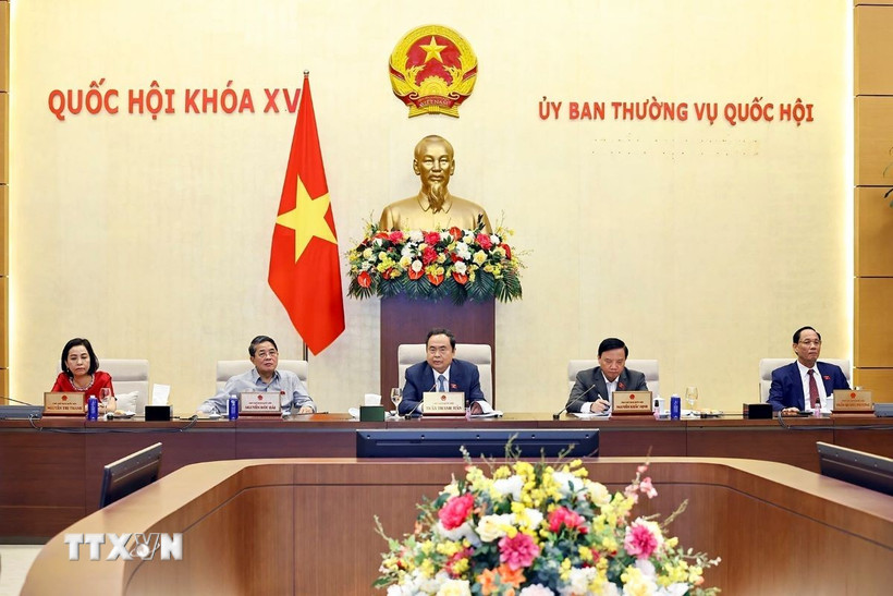 Chủ tịch Quốc hội Trần Thanh Mẫn phát biểu. (Ảnh: Doãn Tấn/TTXVN)