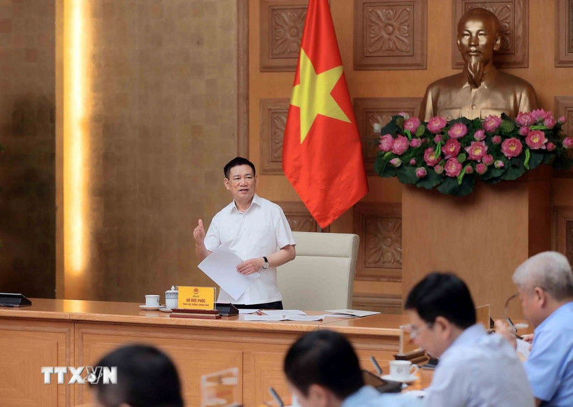 Phó Thủ tướng Hồ Đức Phớc phát biểu. (Ảnh: An Đăng/TTXVN)