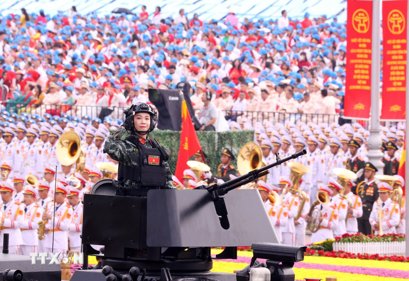 Kendaraan antiterorisme milik Kepolisian Khusus. (Foto: Van Diep/VNA)