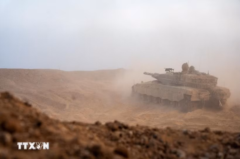 Xe tăng của quân đội Israel. (Ảnh minh họa: THX/TTXVN)