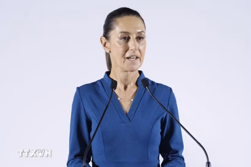 Tổng thống Mexico Claudia Sheinbaum. (Ảnh: THX/TTXVN)