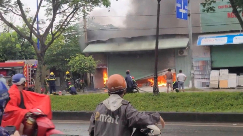 Hiện trường vụ cháy.