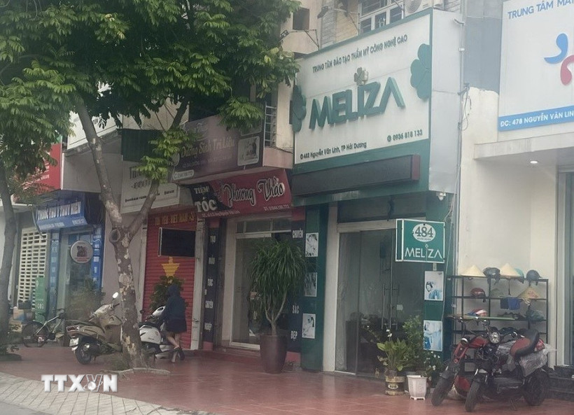 Thẩm mỹ trị liệu, Trung tâm đào tạo thẩm mỹ công nghệ cao MELIZA ở 484, Nguyễn Văn Linh, phường Lê Thanh Nghị, thành phố Hải Phòng. (Ảnh: Mạnh Tú/TTXVN)