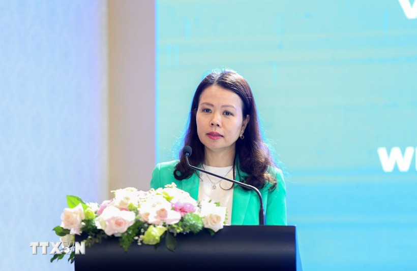Thứ trưởng Bộ Ngoại giao Nguyễn Minh Hằng phát biểu. (Ảnh: Giang Phương/TTXVN)