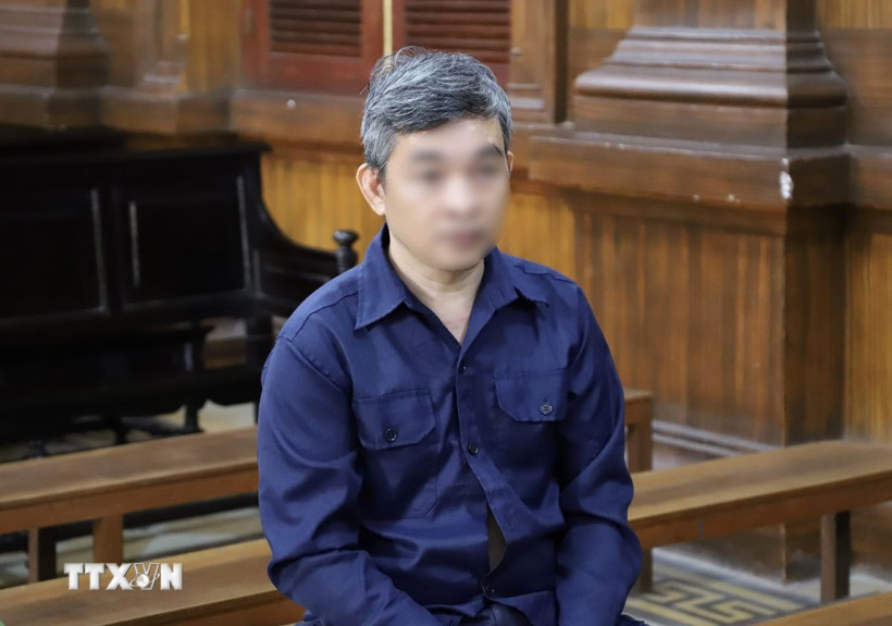 Bị cáo Đoàn Hồng Chương tại phiên toà. (Ảnh: Hồng Giang/TTXVN)