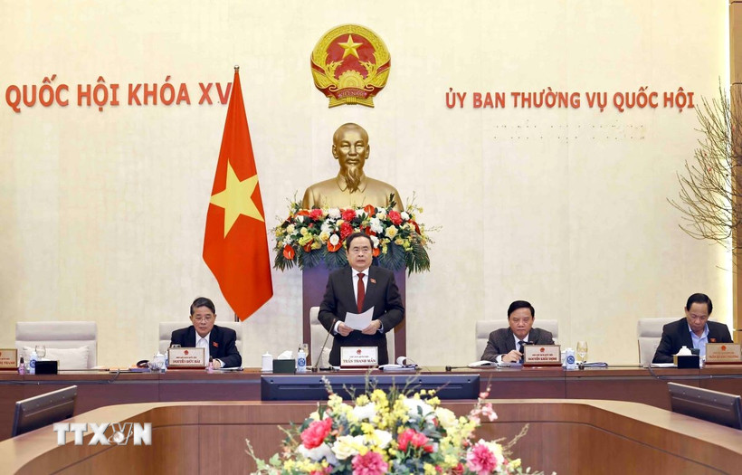 Chủ tịch Quốc hội Trần Thanh Mẫn phát biểu. (Ảnh: Doãn Tấn/TTXVN)