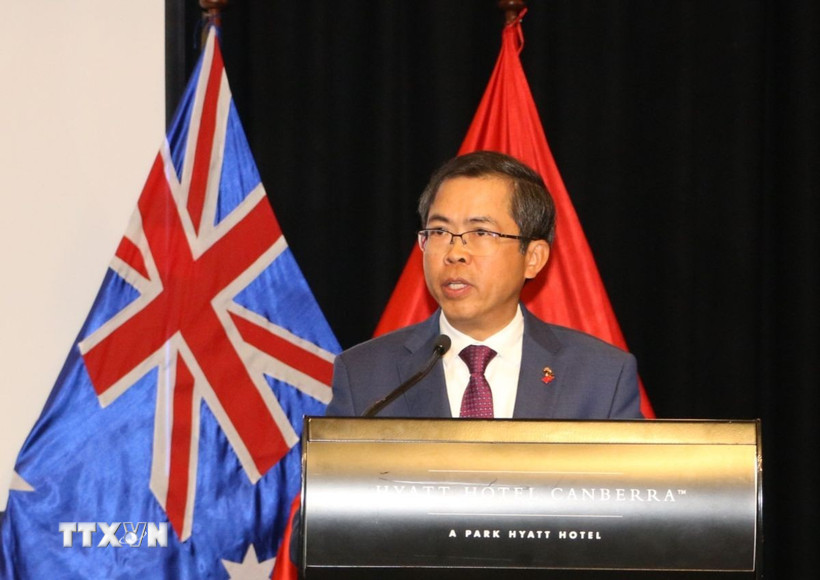 Đại sứ Việt Nam tại Australia Phạm Hùng Tâm. (Ảnh: Thanh Tú/TTXVN)