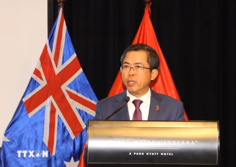 Đại sứ Việt Nam tại Australia Phạm Hùng Tâm. (Ảnh: Thanh Tú/TTXVN)