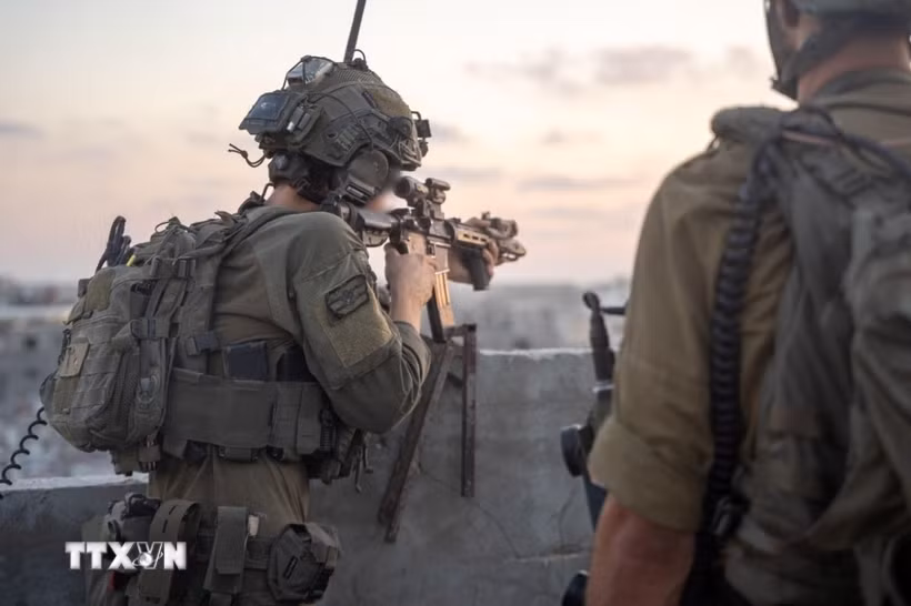 Lực lượng phòng vệ Israel tham gia chiến dịch quân sự ở Dải Gaza, ngày 5/7/2025. (Ảnh: THX/TTXVN)