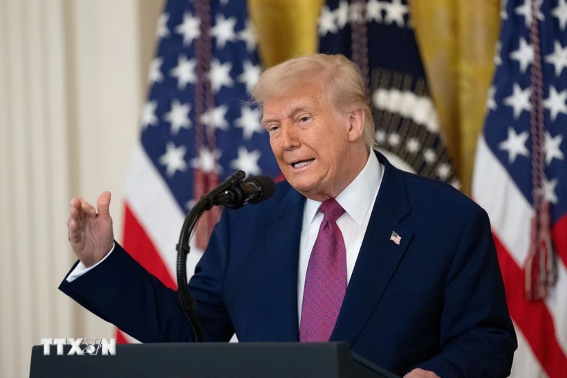 Tổng thống Mỹ Donald Trump. (Ảnh: THX/TTXVN) Tổng thống Mỹ Donald Trump. (Ảnh: THX/TTXVN)