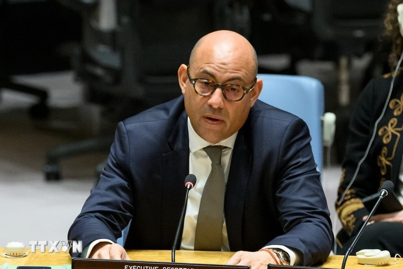 Thư ký Điều hành Hội nghị khung của LHQ về Biến đổi khí hậu Simon Stiell. (Ảnh: THX/TXTVN)