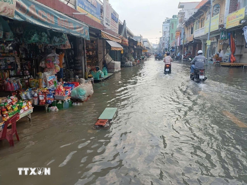 Đông Nam Bộ có khả năng xuất hiện một đợt triều cường. (Ảnh: Dương Chí Tưởng/TTXVN)