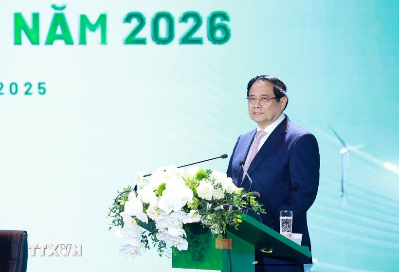 Thủ tướng Phạm Minh Chính phát biểu chỉ đạo hội nghị. (Ảnh: Dương Giang/TTXVN)