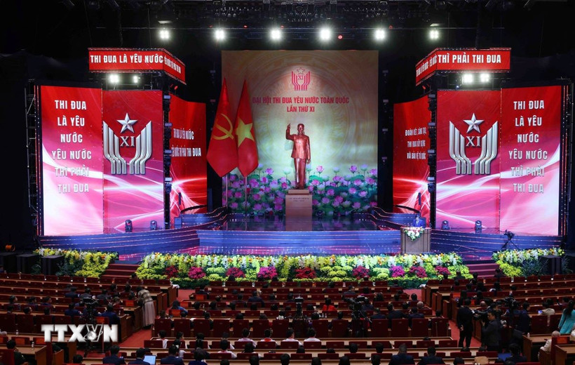 Quang cảnh phiên trù bị Đại hội Thi đua yêu nước toàn quốc lần thứ XI. (Ảnh: Phạm Kiên/TTXVN)