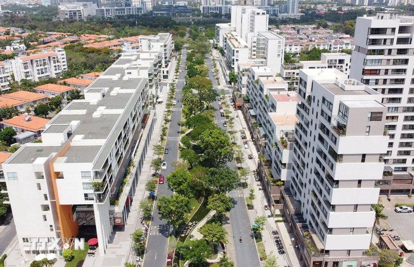 Khu phố Mỹ Tú 2, Khu dân cư Phú Mỹ Hưng (Quận 7, Thành phố Hồ Chí Minh). (Ảnh: Thanh Vũ/TTXVN)