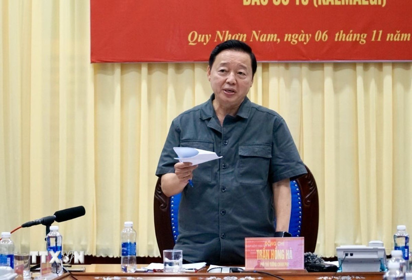 Phó Thủ tướng Chính phủ Trần Hồng Hà phát biểu chỉ đạo. (Ảnh: Sỹ Thắng/TTXVN)