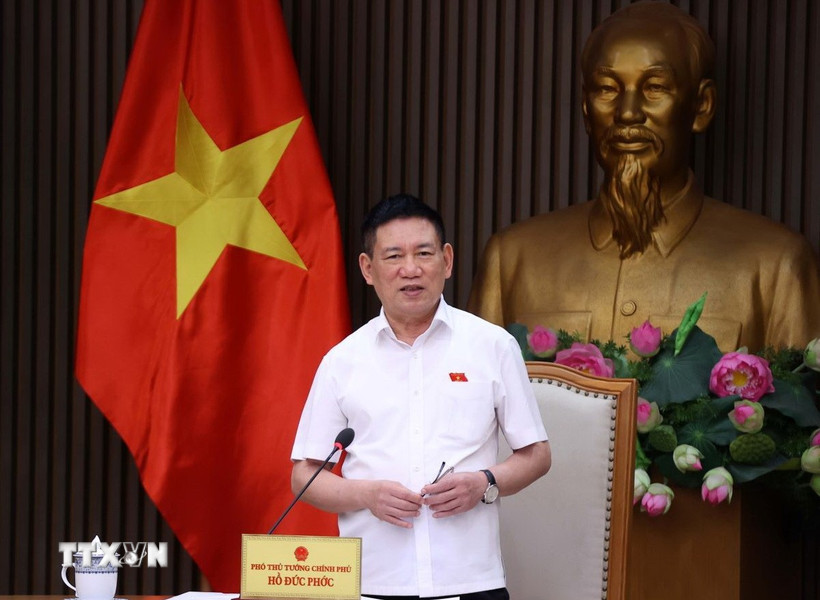 Phó Thủ tướng Hồ Đức Phớc phát biểu chỉ đạo. (Ảnh: Văn Điệp/TTXVN)