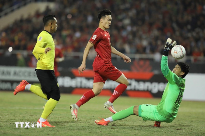 Đội tuyển Việt Nam đang áp đảo trước Malaysia về thành tích đối đầu. (Ảnh: Minh Quyết/TTXVN)