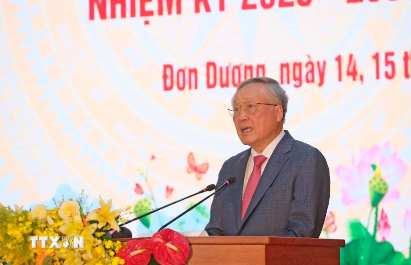Ủy viên Bộ Chính trị, Phó Thủ tướng thường trực Chính phủ Nguyễn Hòa Bình phát biểu chỉ đạo tại Đại hội. (Ảnh: Nguyễn Dũng/TTXVN)