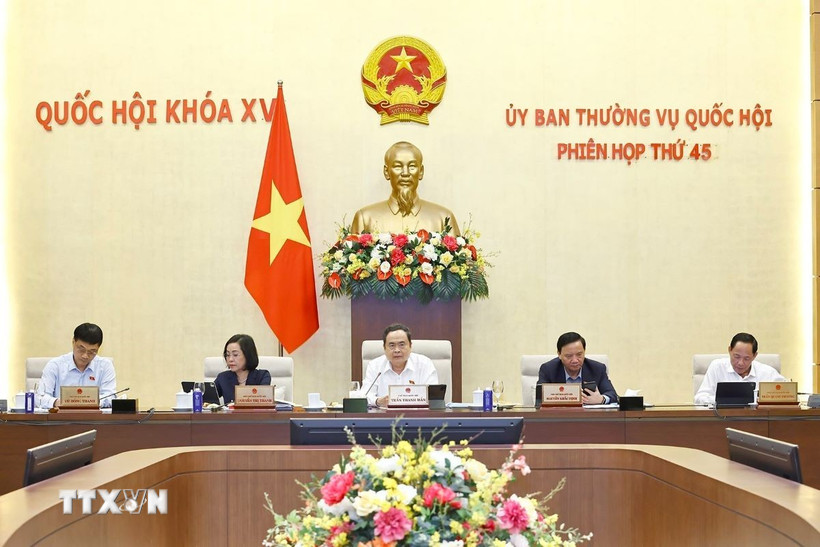 Chủ tịch Quốc hội Trần Thanh Mẫn phát biểu. (Ảnh: Doãn Tấn/TTXVN)